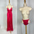 1970s Red Maxi Slip Dress & Panty Set Deadstock NWT