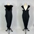 Y2K BALENCIAGA Black Velvet Cocoon Midi Dress