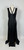 Y2K VERSACE Black Silk Gown with Rhinestone Straps