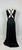 Y2K VERSACE Black Silk Gown with Rhinestone Straps