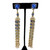 1990s SWAROVSKI Blue Ombre Crystal Chandelier Golden Clip On Earrings