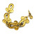 1990s YOHAI Signed Golden Swirl Bracelet