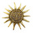 1990s Christian Lacroix Jumbo Golden Sun Brooch