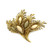 1980s - 90s Oscar De La Renta Golden Flower Brooch