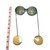 1960s Mod Solid Green And Gold Round Chain Arm Sunglasses