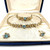 1950s Hollywood Rhinestone Jewelry Necklace Bracelet Earring Suite Set