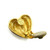 1980s - 90s GIVENCHY Golden Puff Heart Clip On Earrings