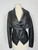 2000's Line the Label Black Lambskin Leather Ribbon Moto  Jacket