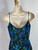 1950s - 1960s Blue Rose Floral Wiggle Dress