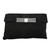 1940s Black Corde Lucite Clasp Jumbo Clutch