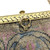 1920s Pink And Gold Micro Glass Deco Floral Beaded Chain Handle Frame Purse With Fringe