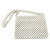 1960s White Bubble Beaded Mod Top Handle Purse