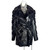 1970s Persian Lamb & Mink Checkered Leather Coat