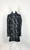 Y2K Balenciaga Black and Grey Marbled Silk & Mohair Coat