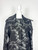 Y2K Balenciaga Black and Grey Marbled Silk & Mohair Coat