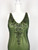 Y2K Scala Green Silk Bias Cut Beaded Fairy Dress