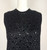 1950s Black Wool Sequin Fringe Tank Top