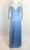 1970s Blue Mesh Rhinestone Maxi Slip Dress