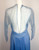 1970s Blue Mesh Rhinestone Maxi Slip Dress