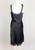 1940s - 1950s Barbizon Black Satin and Lace Slip Dress