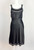 1940s - 1950s Barbizon Black Satin and Lace Slip Dress