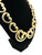 1990s - Y2K GIVENCHY Golden Swirl Scroll Chain Link Necklace And Earring Set