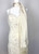 Y2K Sue Wong Cream Silk Embroidered Gown and Scarf