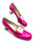 1960s Merli For Neiman Marcus Hot Pink Hand Painted Mod Block Heels