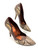 Y2K GUCCI Brown Snakeskin Leather Patchwork Pointed Toe Pumps