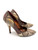 Y2K GUCCI Brown Snakeskin Leather Patchwork Pointed Toe Pumps