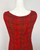 1960s Mod Red Plaid Tweed Midi Dress