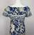 1990s Valentino Boutique Blue Paisley Silk Dress