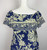 1990s Valentino Boutique Blue Paisley Silk Dress