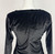 1990s Black Velvet Grunge Flare Sleeve Top