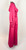 1970s Hot Pink Tapestry Trim Maxi Dress