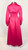 1970s Hot Pink Tapestry Trim Maxi Dress