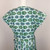 1940s Blue and Green Printed Cotton Dress