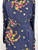 1940s Blue Floral Print Rayon Draped Dress
