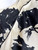 1940s Black and White Floral Print Silk Cheongsam Dress