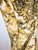 1940s Yellow Silk Novelty Print Dress