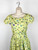 1950s Young Colony Shop Green Floral Dress