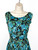 1950s Black Floral Print Bubble Hem Dress