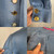 1960s - 1970s Norman Norell Blue Linen Long Sleeve Dress