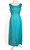 1960s Blue Silk Taffeta Beaded Gown