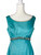 1960s Blue Silk Taffeta Beaded Gown