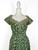 1950s Green Embroidered Silk Swing Dress