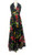 1970s Deadstock Floral Print Chiffon Maxi Gown