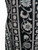 1970s Black & Silver Brocade Maxi Dress
