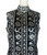 1970s Black & Silver Brocade Maxi Dress