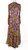 1970s Wavy Psychedelic Print Chiffon Maxi Dress
